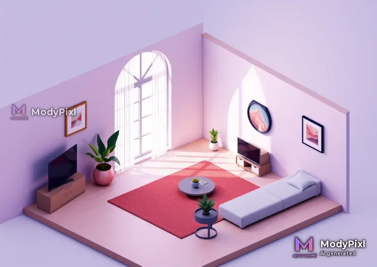 AI Isometric Room Design