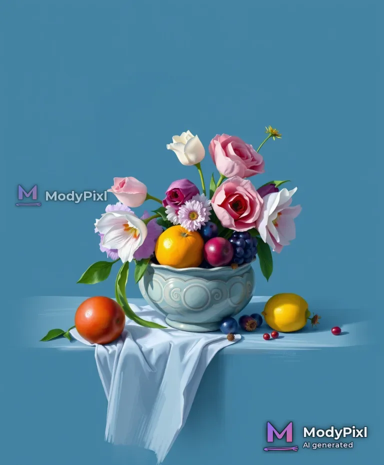 AI Oil Painting Still Life