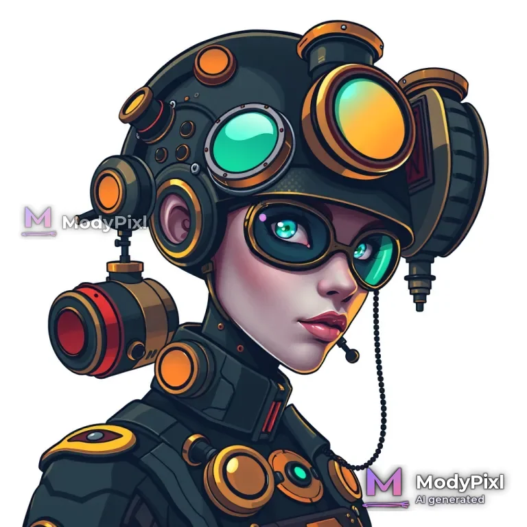 AI Steampunk Character