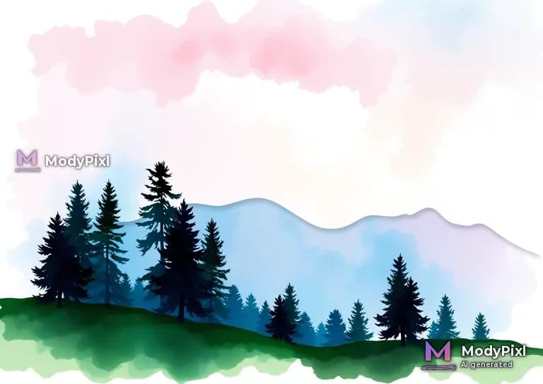 AI Watercolour Landscape