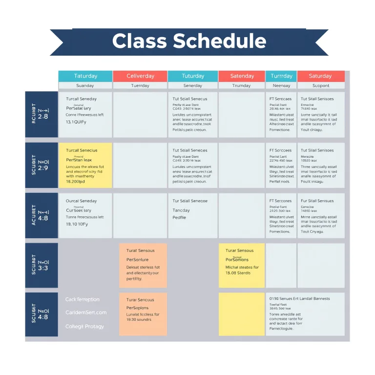 Weekly Class Schedule