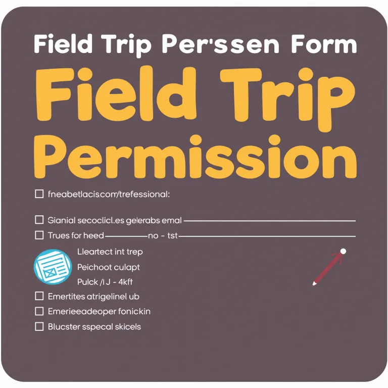 Field Trip Permission Form