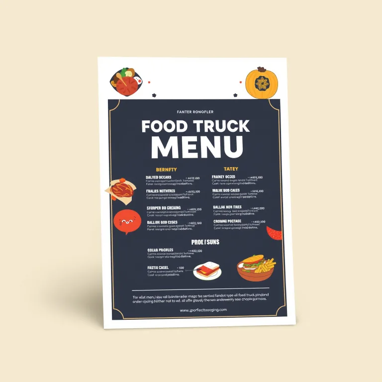 Food Truck Menu Flyer