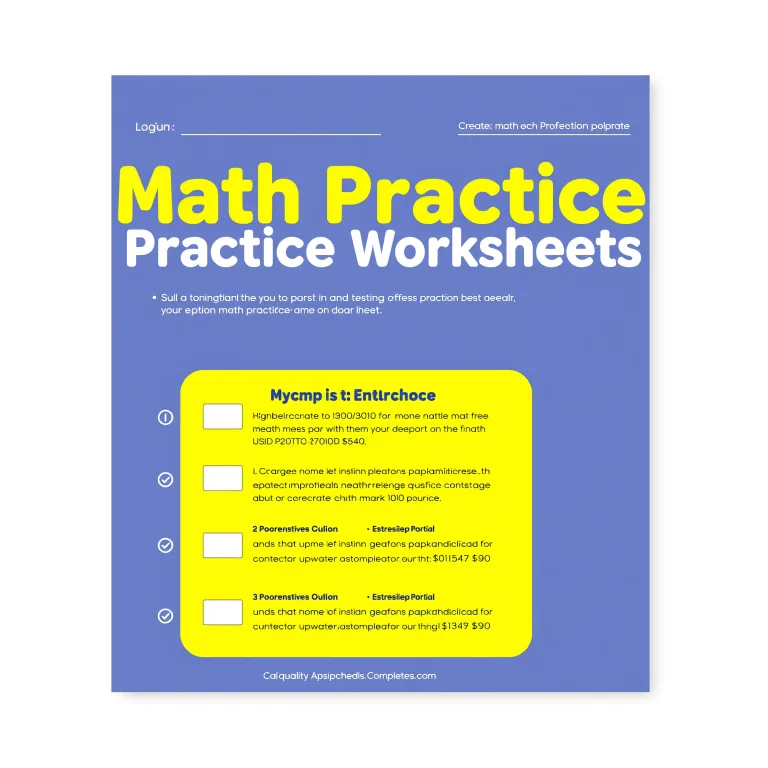 Math Practice Worksheet