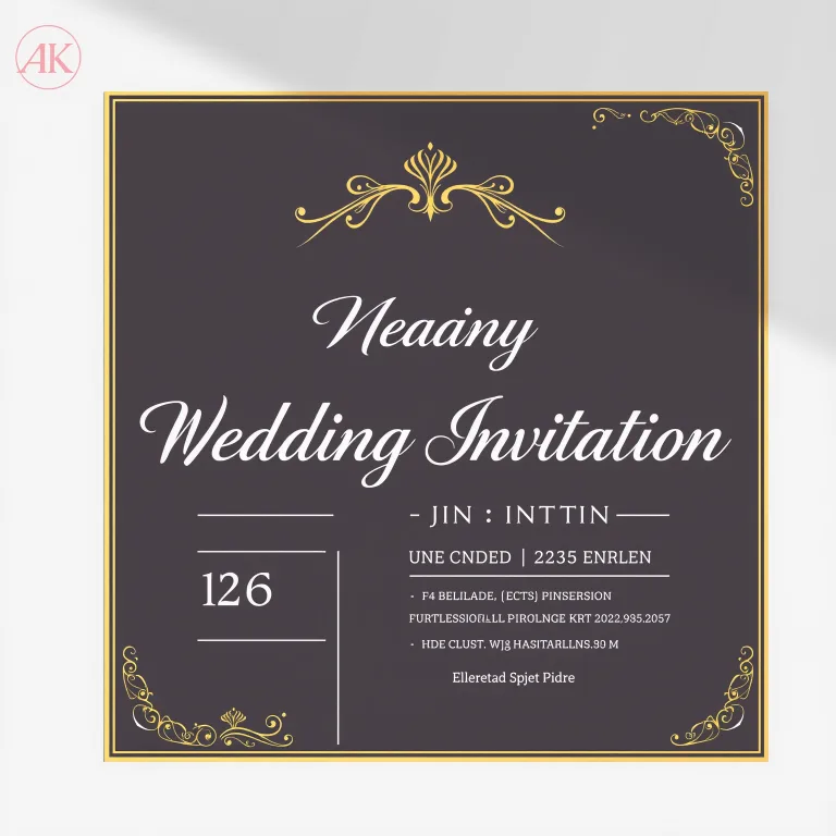 Elegant Wedding Invitation