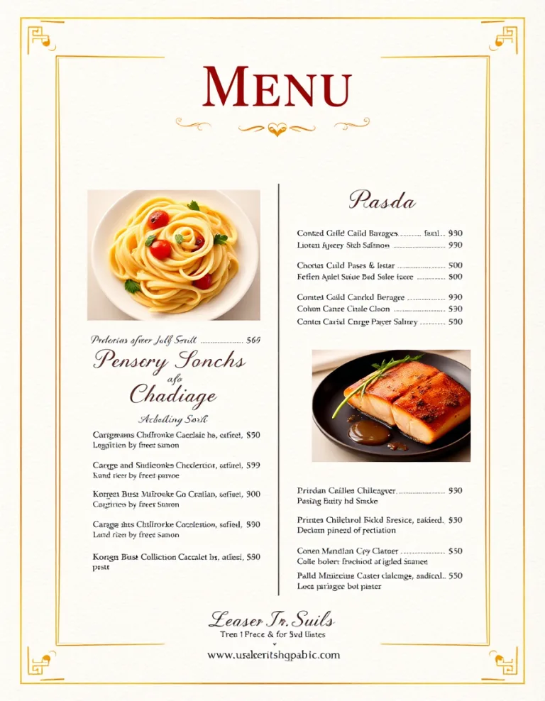 Restaurant Menu Design